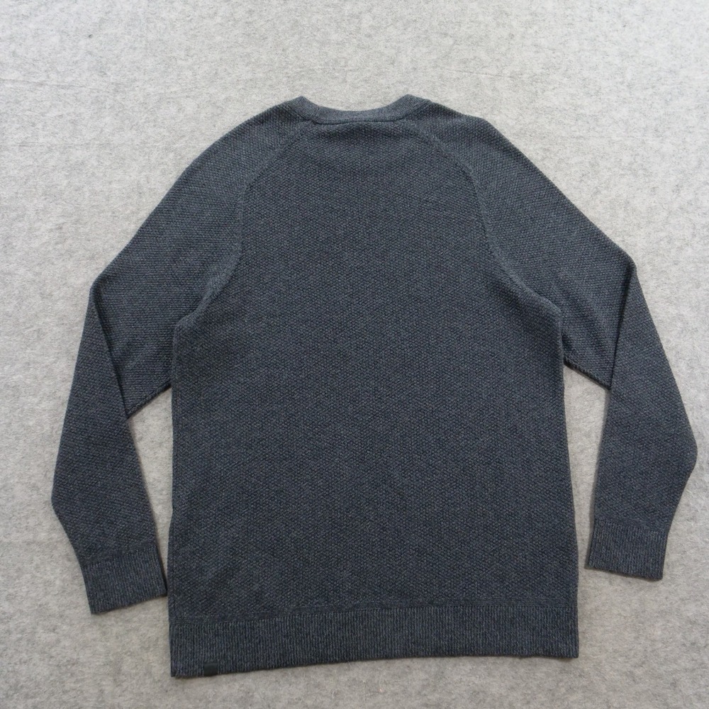 Lululemon Textured Knit Crewneck Sweater Mens Medium Heathered Black LM3DQBS - Picture 2 of 13